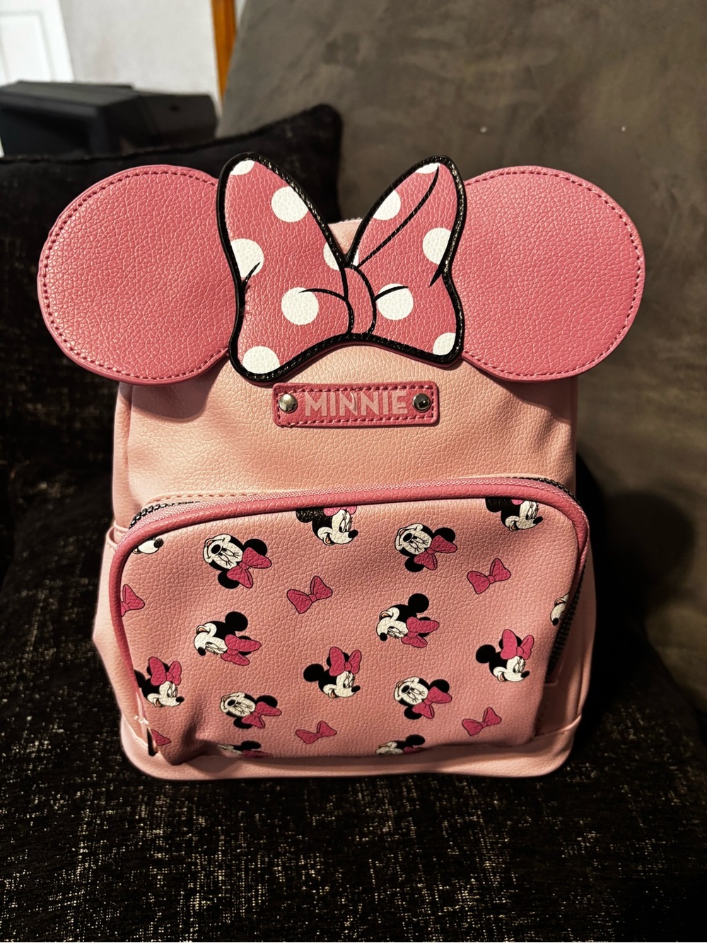 Pink Kids Backpack with Bow Ears